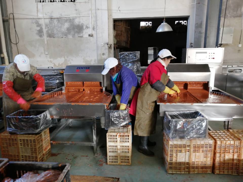 振野裂痕檢測分級機之公安藕池使用現(xiàn)場